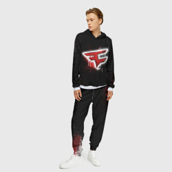 Мужской костюм с толстовкой 3D Cs:go - FaZe clan Black collection - фото 2