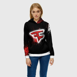 Женская толстовка 3D Cs:go - FaZe clan Black collection - фото 2