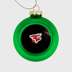Ёлочный шар стеклянный/пластиковый Cs:go - FaZe clan Black collection