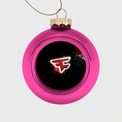 Стеклянный ёлочный шар Cs:go - FaZe clan Black collection