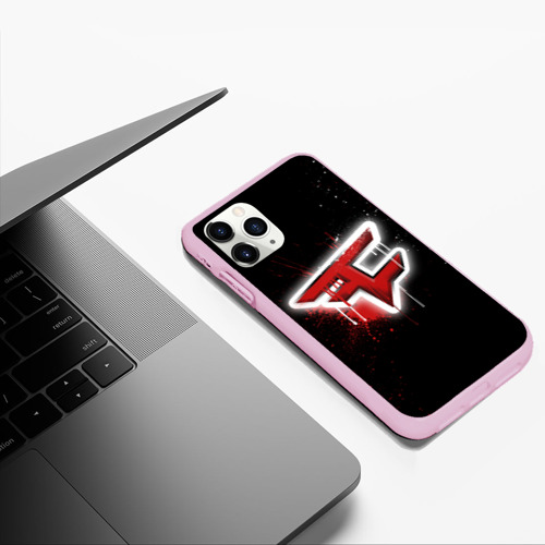 Чехол для iPhone 11 Pro Max матовый Cs:go - FaZe clan Black collection, цвет розовый - фото 5