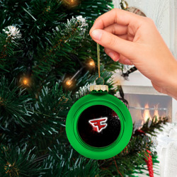 Ёлочный шар стеклянный/пластиковый Cs:go - FaZe clan Black collection - фото 2