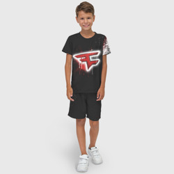 Детский костюм с шортами 3D Cs:go - FaZe clan Black collection - фото 2