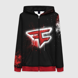 Женская толстовка 3D на молнии Cs:go - FaZe clan Black collection