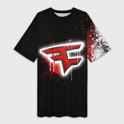 Платье-футболка 3D Cs:go - FaZe clan Black collection