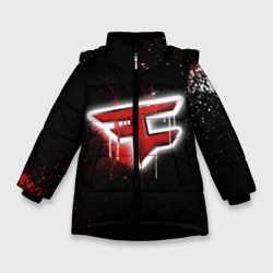 Зимняя куртка для девочек 3D Cs:go - FaZe clan Black collection