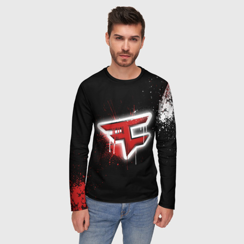 Мужской лонгслив 3D Cs:go - FaZe clan Black collection, цвет 3D печать - фото 3