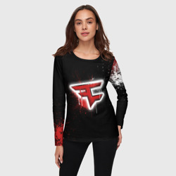 Женский лонгслив 3D Cs:go - FaZe clan Black collection - фото 2