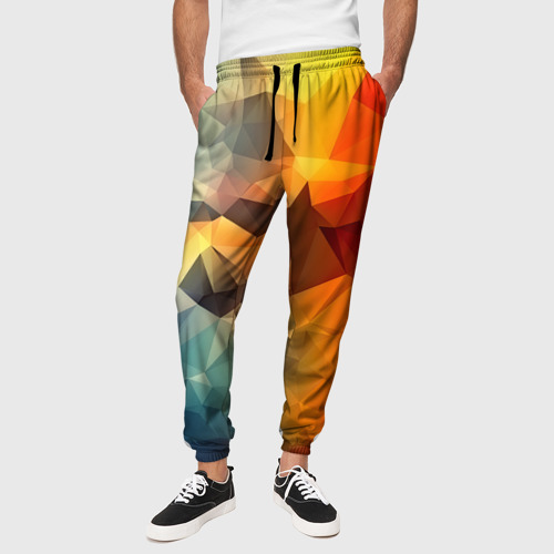 Мужские брюки 3D Столкновение полигонов, цвет 3D печать - фото 4
