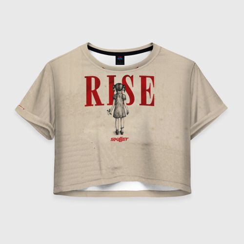 Женская футболка Crop-top 3D Rise, цвет 3D печать