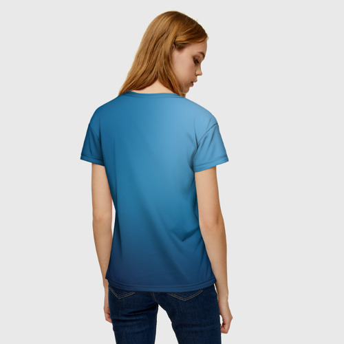 Женская футболка 3D Blue, цвет 3D печать - фото 4