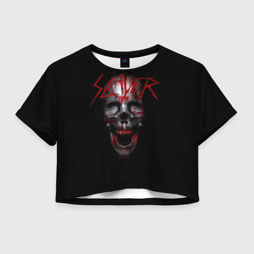 Женская футболка Crop-top 3D Skull, цвет 3D печать