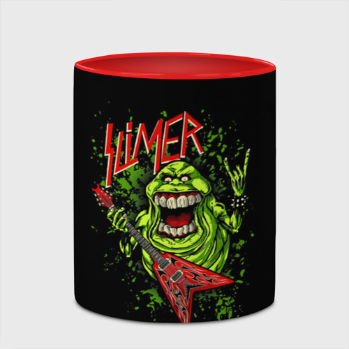 Кружка с полной запечаткой Slimer, цвет белый + красный - фото 4