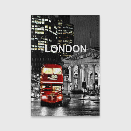 Обложка для паспорта матовая кожа Улицы Лондона, цвет бирюзовый