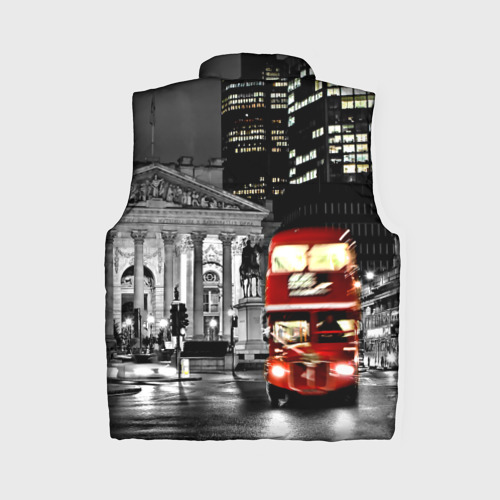 Женский жилет утепленный 3D Улицы Лондона, цвет красный - фото 2