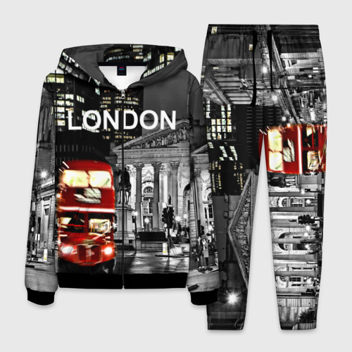 Мужской костюм 3D Улицы Лондона, цвет черный