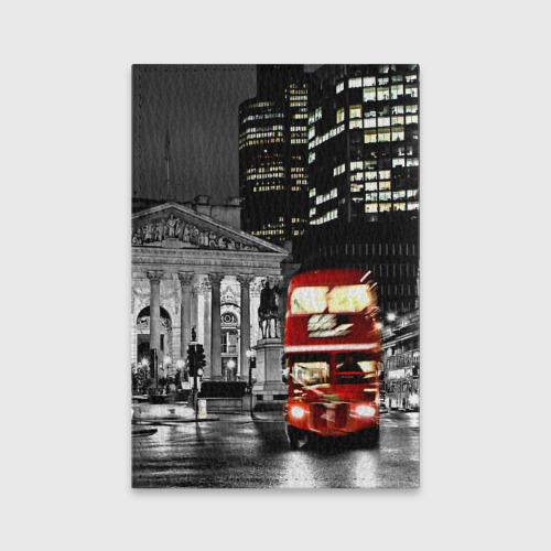 Обложка для паспорта матовая кожа Улицы Лондона, цвет бирюзовый - фото 2