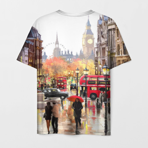 Мужская футболка 3D Улицы Лондона, цвет 3D печать - фото 2