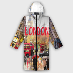 Мужской дождевик 3D Улицы Лондона