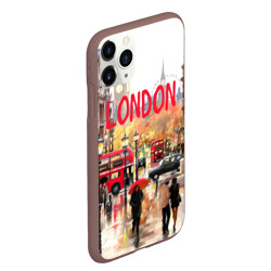 Чехол для iPhone 11 Pro Max матовый Улицы Лондона - фото 2