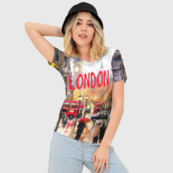 Женская футболка 3D Slim Улицы Лондона - фото 2