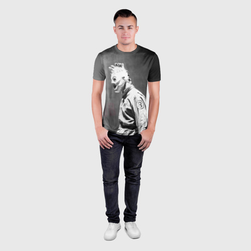 Мужская футболка 3D Slim Кори Тейлор, цвет 3D печать - фото 4