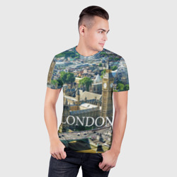Мужская футболка 3D Slim Улицы Лондона - фото 2
