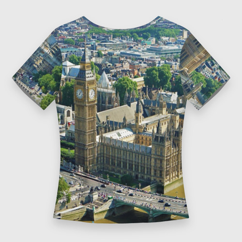 Женская футболка 3D Slim Улицы Лондона, цвет 3D печать - фото 2