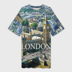 Платье-футболка 3D Улицы Лондона
