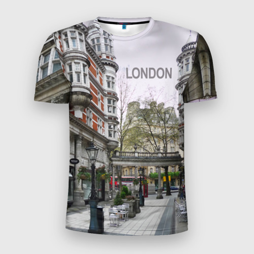 Мужская футболка 3D Slim Улицы Лондона, цвет 3D печать