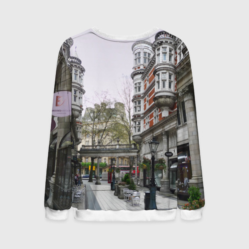 Мужской свитшот 3D Улицы Лондона, цвет белый - фото 2