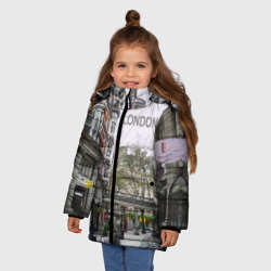 Зимняя куртка для девочек 3D Улицы Лондона - фото 2