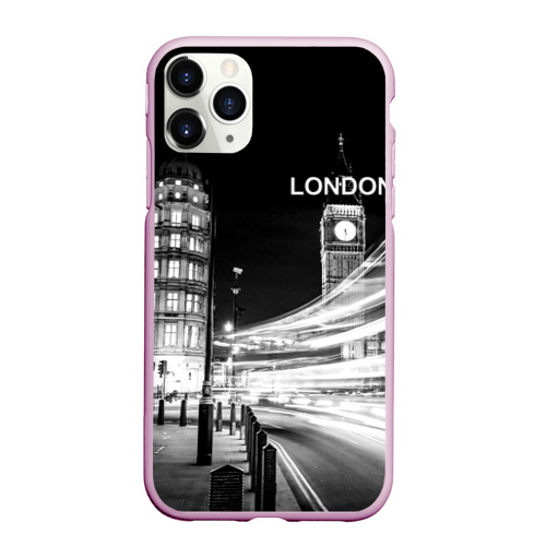 Чехол для iPhone 11 Pro матовый Улицы Лондона, цвет розовый