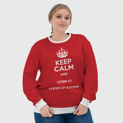 Женский свитшот 3D Keep Calm SOAD, цвет 3D печать - фото 6