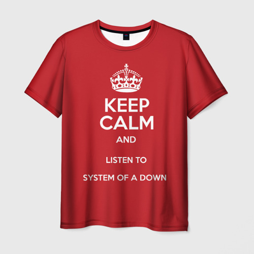 Мужская футболка 3D Keep Calm SOAD, цвет 3D печать