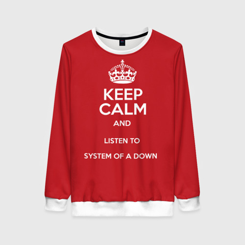 Женский свитшот 3D Keep Calm SOAD, цвет 3D печать