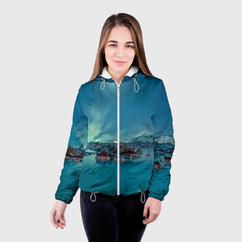 Женская куртка 3D Сибирь, цвет белый - фото 3