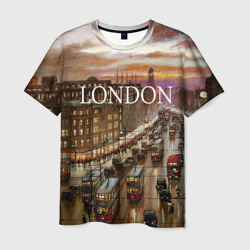 Мужская футболка 3D Улицы Лондона
