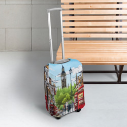 Чехол для чемодана 3D Улицы Лондона - фото 2