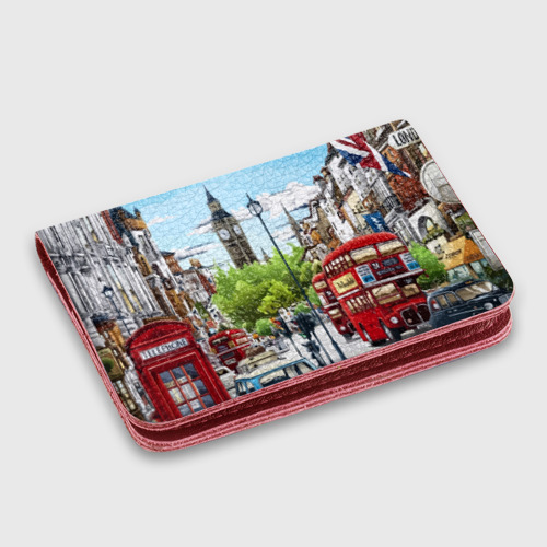 Картхолдер с принтом Улицы Лондона -Big Ben, цвет красный
