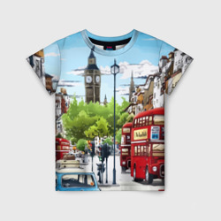 Детская футболка 3D Улицы Лондона -Big Ben