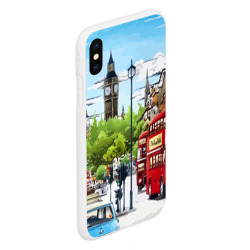 Чехол для iPhone XS Max матовый Улицы Лондона -Big Ben - фото 2