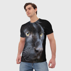 Мужская футболка 3D Черная пантера - фото 2