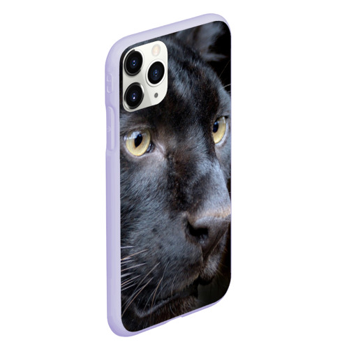 Чехол для iPhone 11 Pro матовый с принтом Черная пантера, вид сбоку #3