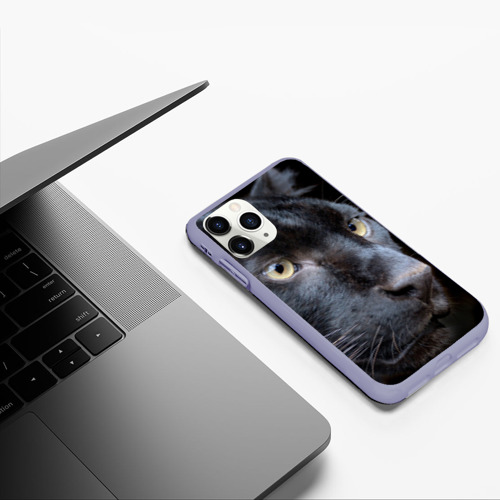 Чехол для iPhone 11 Pro матовый с принтом Черная пантера, фото #5