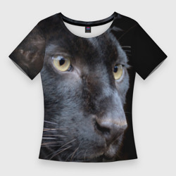 Женская футболка 3D Slim Черная пантера