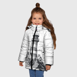 Зимняя куртка для девочек 3D Маяк - фото 2