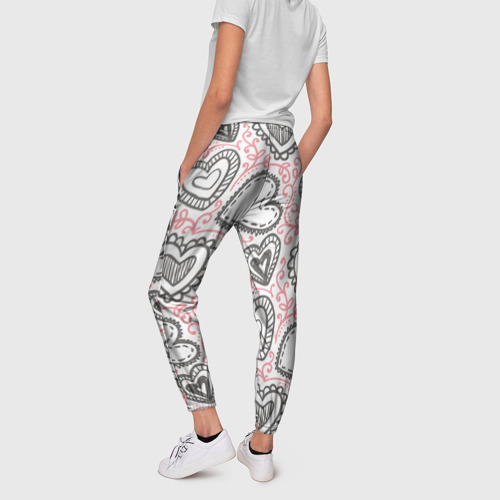 Женские брюки 3D Влюбленность, цвет 3D печать - фото 4