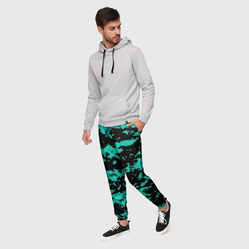 Мужские брюки 3D Пиксели, цвет 3D печать - фото 3
