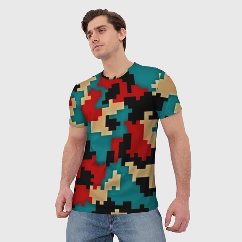 Мужская футболка 3D Camouflage, цвет 3D печать - фото 3